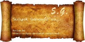 Sulyok Genovéva névjegykártya